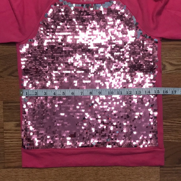 Justice pink flip sequined sweatshirt - Picture 4 of 6
